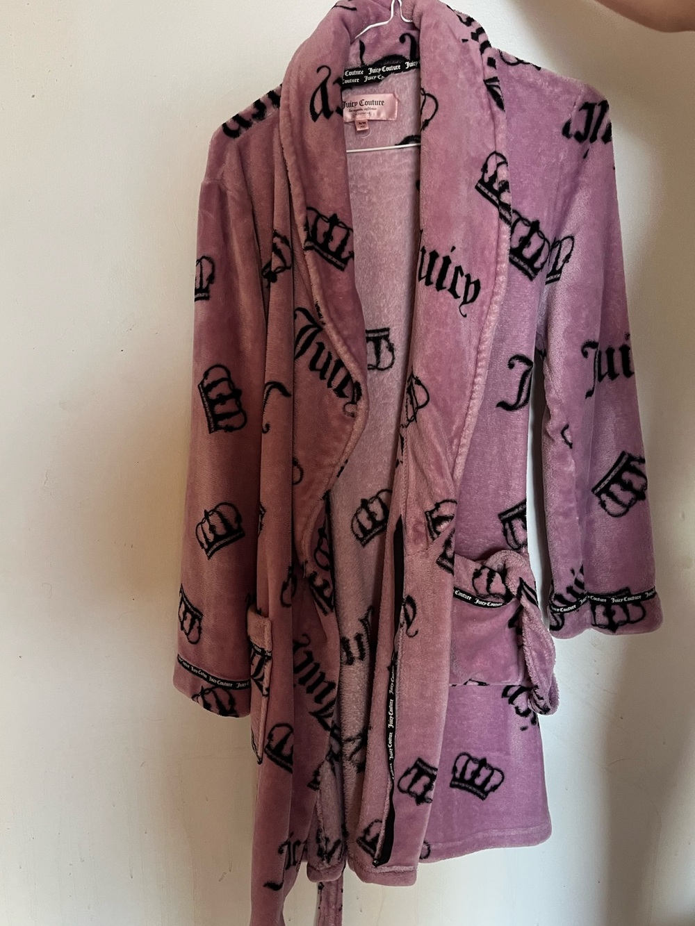 Juicy Couture Pink Plush Robe 🎀 Y2K S/M